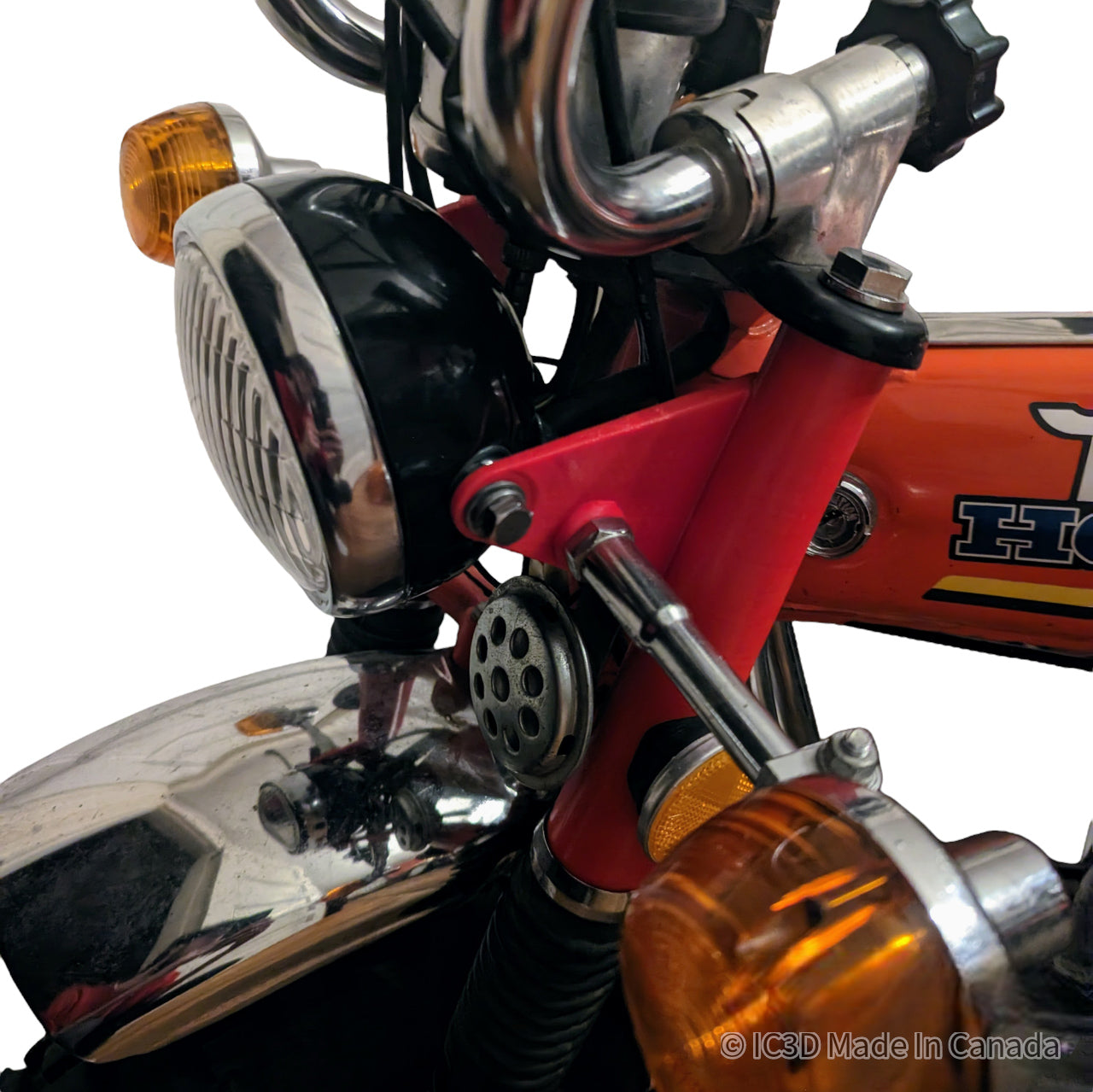 CT70 Headlight Ears Aftermarket Kit With Short Lights 1974-1979